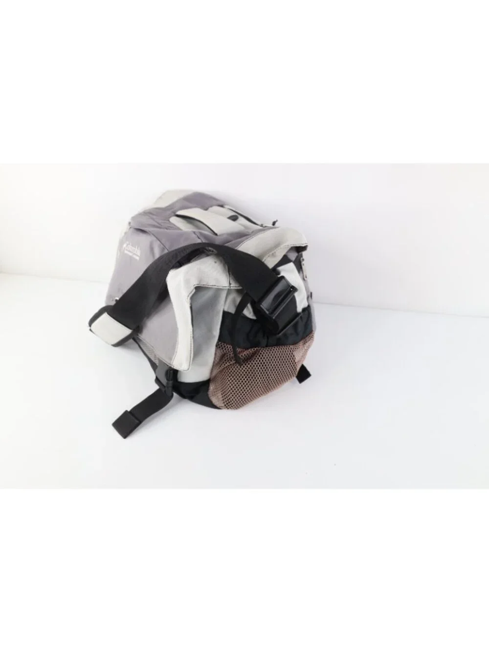 Vtg 90s Y2K Columbia Sportswear 2 In 1 Crossbody Flap Messenger Bag Pack Gray